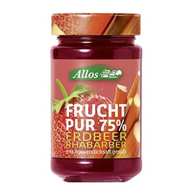 Allos Strawberry Rhubarb Fruit Spread "Frucht Pur" (250 g) - Organic