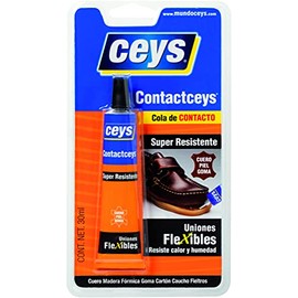 Ceys Pegamento de Contacto super resistente para uniones flexibles, resitente al calor y la humedad, 30ml