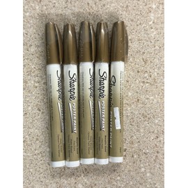 Sharpie Lot of 5 Sharpie Water-Based Poster Paint Marker Fine Point Metallic Gold New