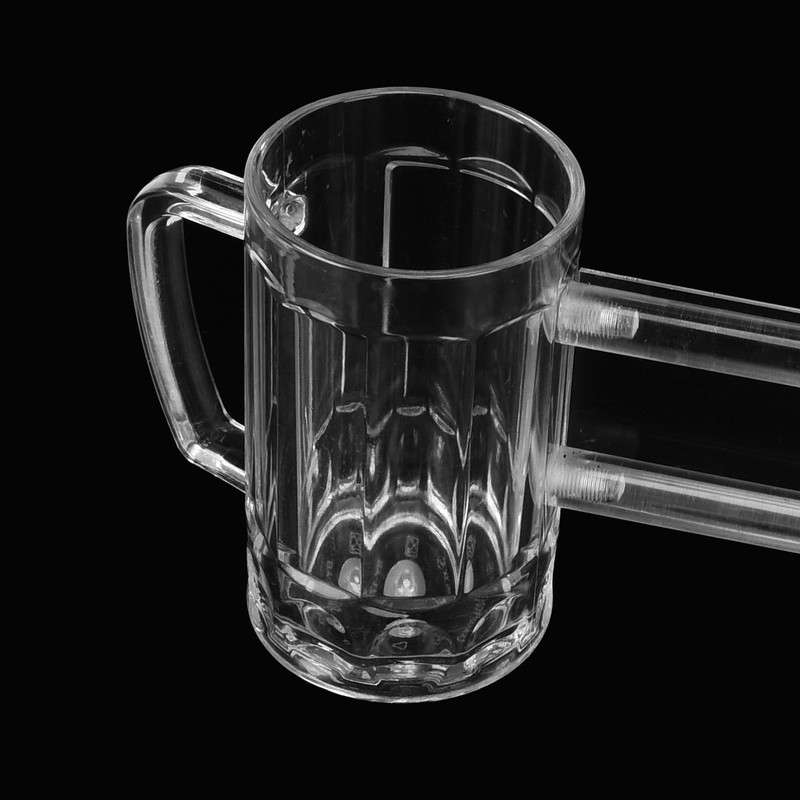 430ml Beer Mug Double Conjoined Beer Glass Drop Resistant Acrylic