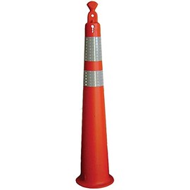 VizCon Grabber-Cone w/ 4" & 6" Reflective Collars (No Base), 42", Orange - / (1 Unit)