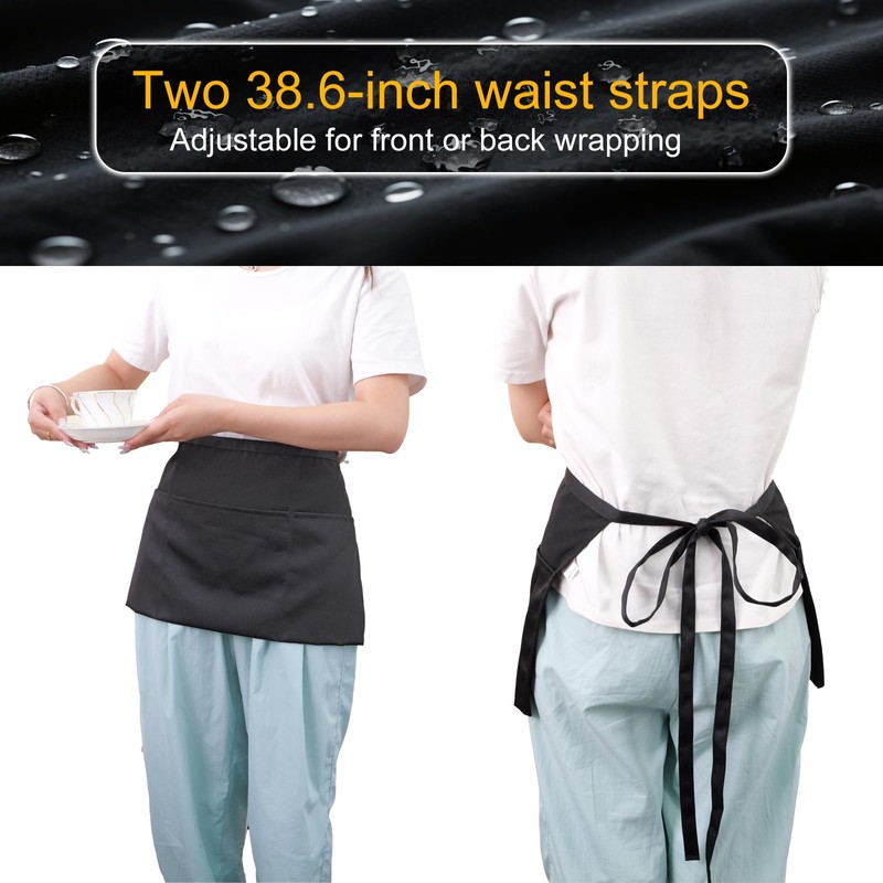 Gxrnydb 2-Pack Server Apron - Waist Half Aprons for Waitress