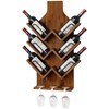 Hoctieon Wine Rack Wall Mounted, 6 Bottles Wood Wine Rack