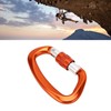 D Carabiner Clip Aluminum Alloy Auto Lock Heavy Duty D