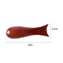 Pokinge 8 Pieces Fish Chopsticks Holder, Nature Wood Chopstick Rest Retro Chinese Tableware Stand for Spoon Fork Knife Multifunctional Kitchen Utensil