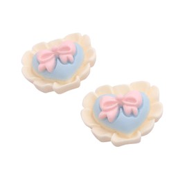 2PCS Love Heart Hair Clips for Women Girls Bow Hairpins Small Barrettes Duckbill Hair Accessories Blue