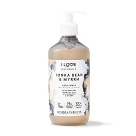 I Love Naturals Tonka Bean & Myrrh Hand Wash, Natural Oils Of Patchouli & Myrrh, Gently Removes Impurities, Refreshing & Cleansing Formula, 100% Recycled Bottle & Vegan-Friendly - 500ml