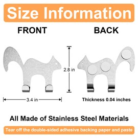 Razor Holder, Shaver Holder, Adhesive Razor Holder, Waterproof Shaver Hook for Shower, Squirrel Shaped Stainless Steel Wall Hook for Robe Plug Loofah Towel Bathrobe Coat for Bathroom Kitchen, CHB319