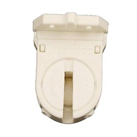 Leviton Miniature Base, T5 Bi-Pin, Standard Fluorescent Lampholder, Low Profile, Snap-In or Slide-ON, Lamp-Lock,Quickwire 18AWG, 13654-SWP, White
