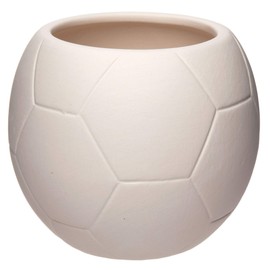 Baker Ross Football Customisable Ceramic Flower Pots (30 Pieces) Creative Art and Craft Supplies for Kids for Crafts, Personalise and Decorate, AT800