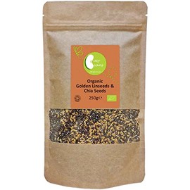 Organic Golden Linseeds & Chia Seeds - by Busy Beans Organic (250g)