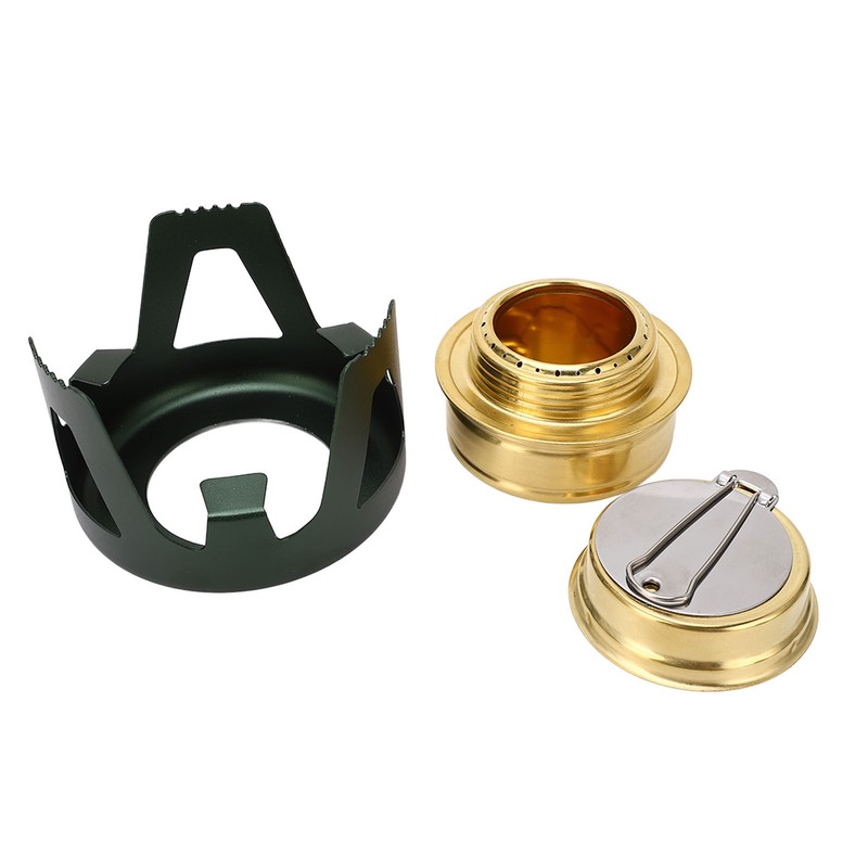 Mini Alcohol Stove Brass Aluminum Alloy Safe Windproof Portable Widely