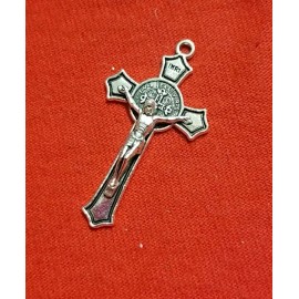 LOT OF 20  St Benedict Cross Stainless Steel  Catholic Jesus Crucifix Pendant