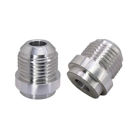 AN8 Weld On Bung Aluminum Male Flare Weldable Fuel Tank Fitting AN8 JIC-8 AN (3/4-16) Thread Hose Adapter Connector (4, Aluminum, AN8)