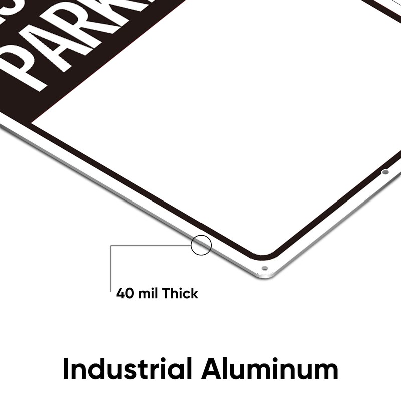 (2 Pack) Blank Reserved Parking Sign, Write-On Sign, 14x10 Inches