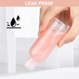 Wowang Travel Bottles for Toiletries 6 Pack 3.4oz TSA Approved Travel Shampoo Bottles Leak Proof Travel Toiletry Bottles Squeezable Empty Plastic Travel Containers for Shampoo, Conditioner, Body Wash