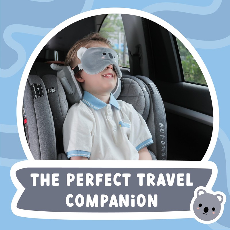 ecoZen Lifestyle Neck Pillow with Eye Mask (Koala)