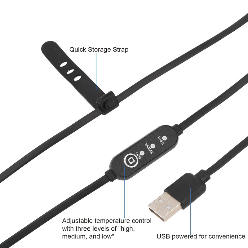 USB Lens Warmer, Lens Heater with 3 Adjustable Temperatures, Dew