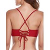 RELLECIGA Women's Red Strappy Longline Triangle Bikini Top Size Medium