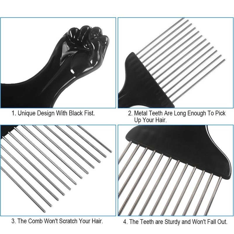 6 African American African American Black Fist Afro Combs