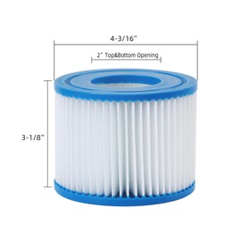 LOIOLFIL Type VI Spa Filter Replaces for saluspa hot tub Filters, Lay-Z-Spa, Coleman SaluSpa 90352E, 58323E, 58323 Swimming Pool Pump, Hot Tub Filter, 16 Pack