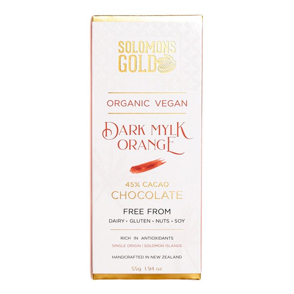Solomons Gold Dark Mylk Orange 45% Cacao Chocolate - 55gm