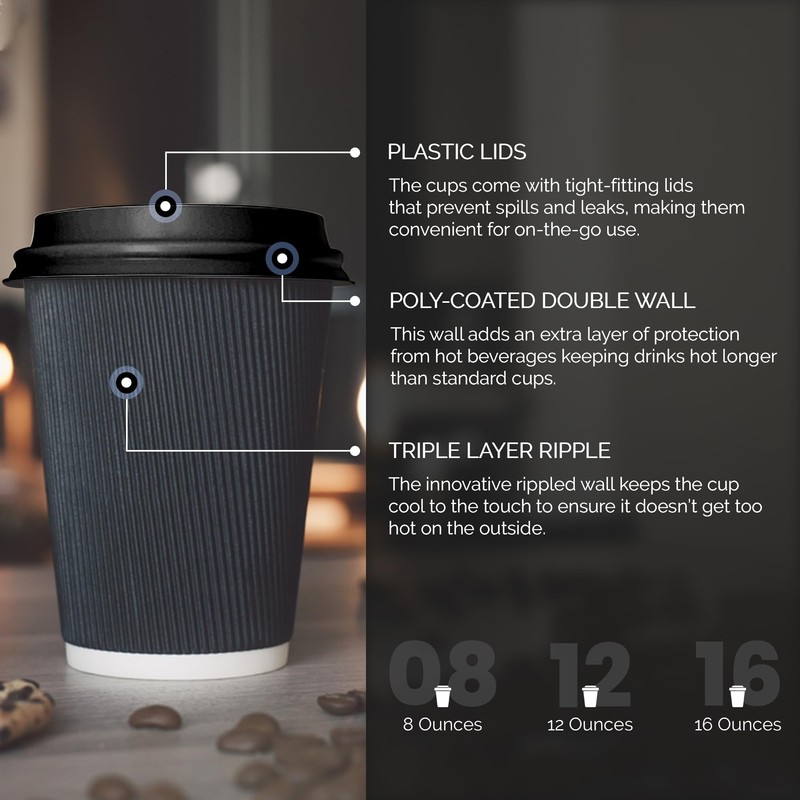 We Can Source It Ltd - 100 x 16oz Black