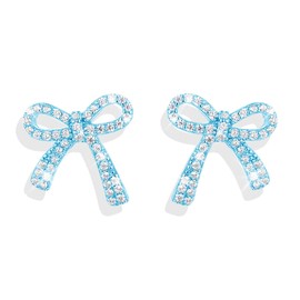 Bow Earrings for Women Rhinestone Bow Earrings Teen Girl Gifts Holiday Christmas Gifts Stocking Stuffers for Women