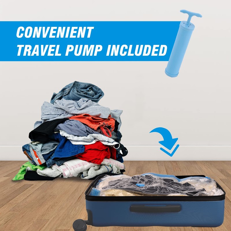 Vacuum Storage Bags, 8 Jumbo Space Saver Bags, Vacuum Sealer