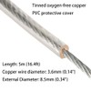 Tinned Braided Rope Lay Copper Grounding Wire Soft PVC Covered