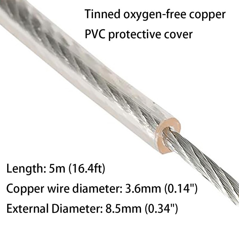 Tinned Braided Rope Lay Copper Grounding Wire Soft PVC Covered