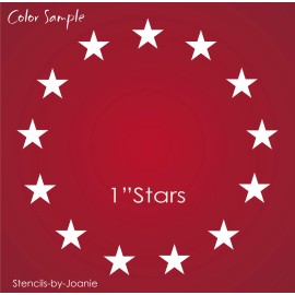 Stencils by Joanie Star Stencil Americana Circle (13) 1" Stars Patriotic Betsy Ross Flag DIY Signs