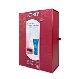 Korff Collagen Age Filler Gift Set, Anti-Age Moisturising, Collagen Age Filler Face Cream 50 ml, Collagen Age Filler Face Serum 10 ml and Essential All in One Milk 100 ml