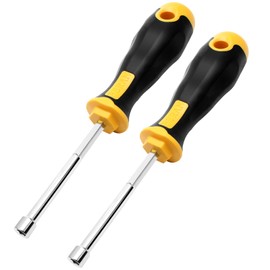 Auvotuis 2Pcs 5.5mm Socket Wrench Screwdrivers High-Carbon Steel Hex Nut Driver for DIY Hand-Making, Repairs