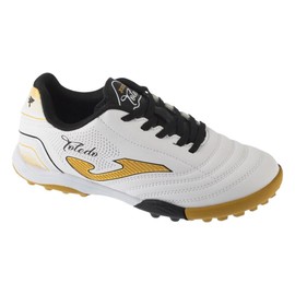 Joma Toledo Jr 2502 TF TOJW2502TF - Scarpe da Turf, Colore: Bianco/Oro/Nero, Bianco, 32 EU