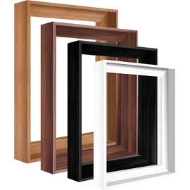 Wall-Art Supplies DIY Floater Frames for Canvas Paintings,1.25" Deep Picture Frame,Floating Frame for Canvas Prints,Canvas Floater Frame(Dark borwn 10×20 inch)