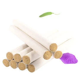 Pure 10 Moxa Sticks Natural Mugwort Wormwood High Purity Moxibustion Rolls for Mild Moxibustion 艾条艾柱