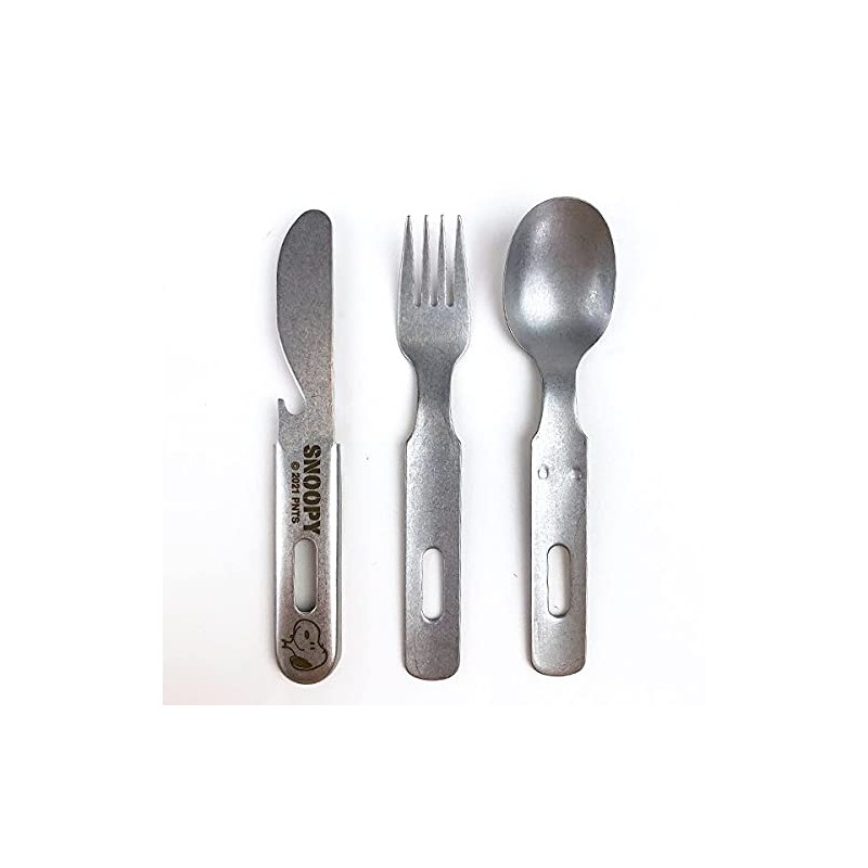 Marimocraft Snoopy Face 3-in-1 Leisure Cutlery Set Outdoor Camping Lunch