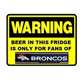 Unbranded BEER DENVER BRONCOS MAGNET FANS REFRIGERATOR LOCKER CHRISTMAS MAN CAVE GAG GIFT