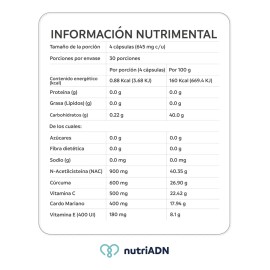 Suplemento Antioxidante 120 Cápsulas De 645 Mg Nac