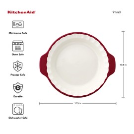 KitchenAid Vitrified Stoneware Pie Plate, 9 Inch
