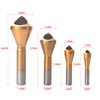 Atoplee 4PCS Titanium Wood Countersink Debur Deburring Tool Deburing Set