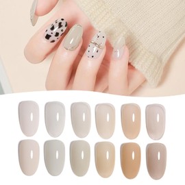 Coikaze Color Gel Nail Color, Sheer, Color Gel, Transparent, Nail Art, Color Nail, Sheer Nail, Office Nail, 6 Colors, UV / LED Compatible (Skin Sheer Series)