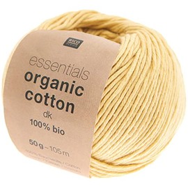 Rico Design Essentials Organic Cotton DK Colour 03, Organic Cotton Yarn for Knitting or Crocheting
