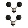 NGT Twin Black Stainless Steel Adjustable Ball Rest for Fishing Rods x 2