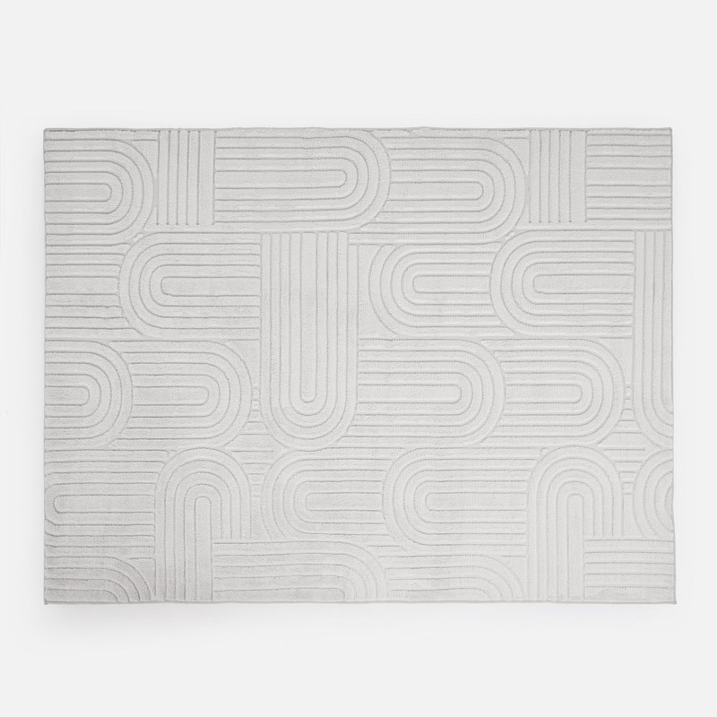OHS Arches Tufted Rug Cream, Soft Fluffy Rug for Bedroom