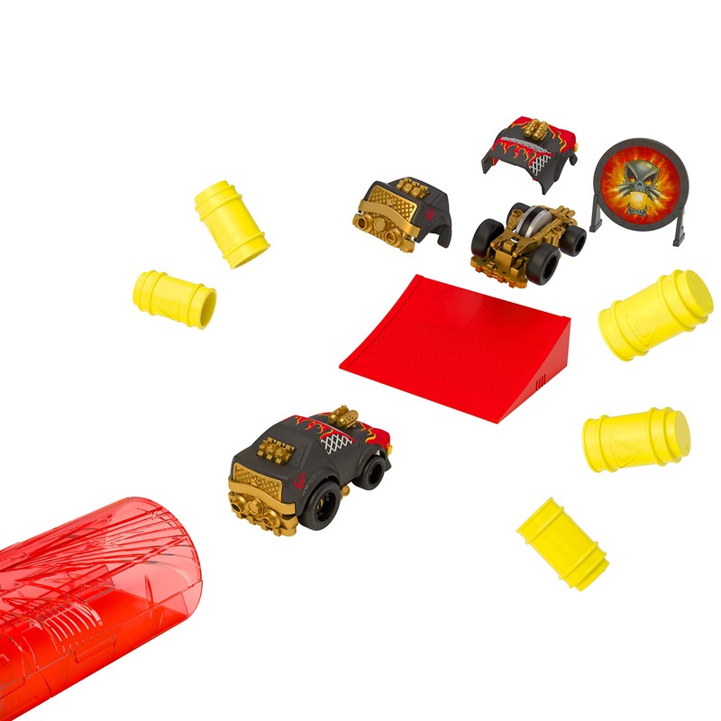 Boom City Racers Vehículo de Juguete Lanzador y Accesorios