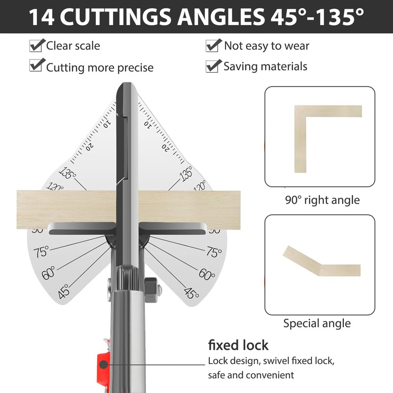 ExcellaElite Mitre Shears, Adjustable 45 to 135 Degree Multi Angle