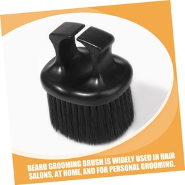 IWOWHERO 2pcs Retro Oil Brush Ring Hair Salon Duster Beard Comb for Men Barber Supplies
