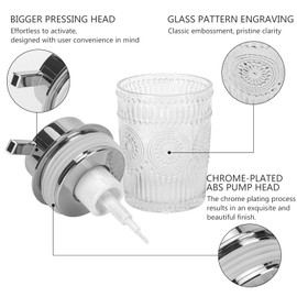 GOYISEE Glass Foaming Hand Soap Dispenser Glass,Hand Soap Dispenser for Bathroom Kitchen, Modern Home Bathroom Decor(2 Pack)